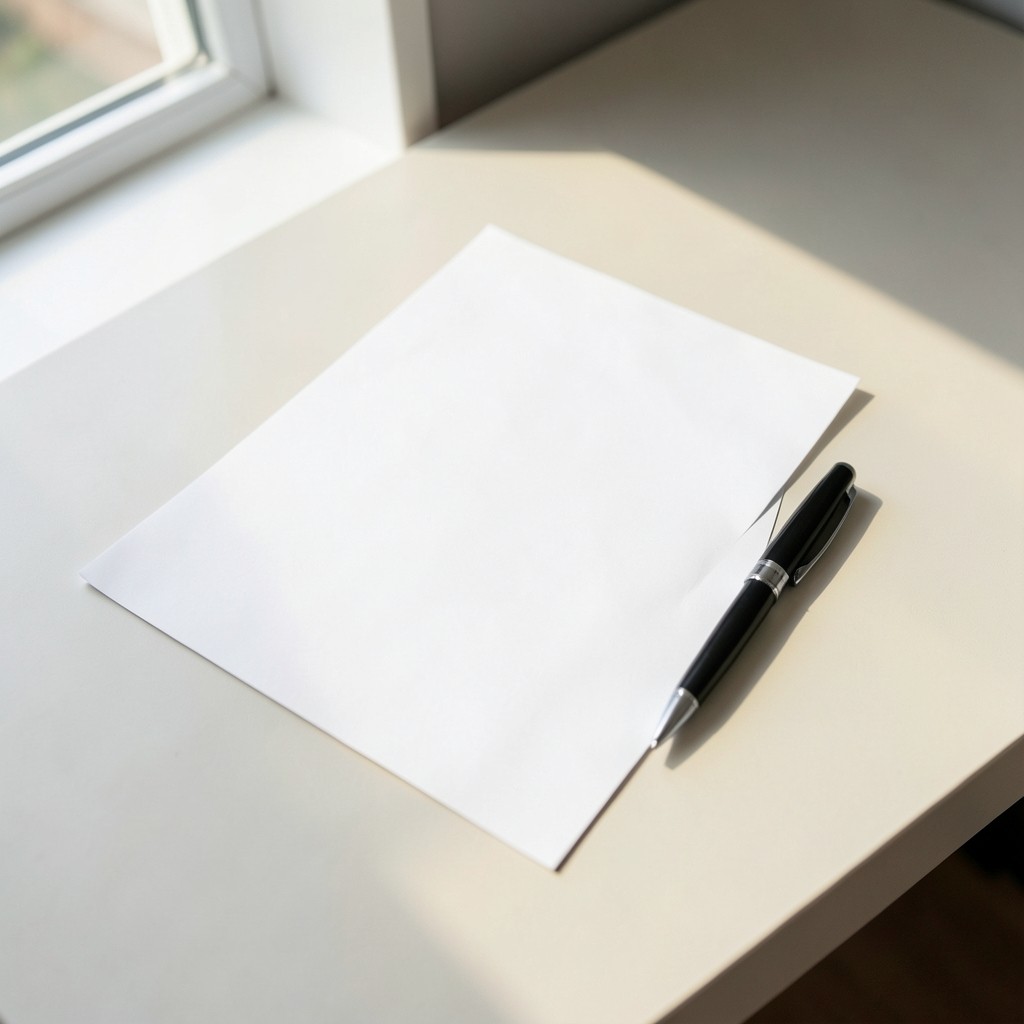 Lebenslauf und Stift auf einem hellen Schreibtisch